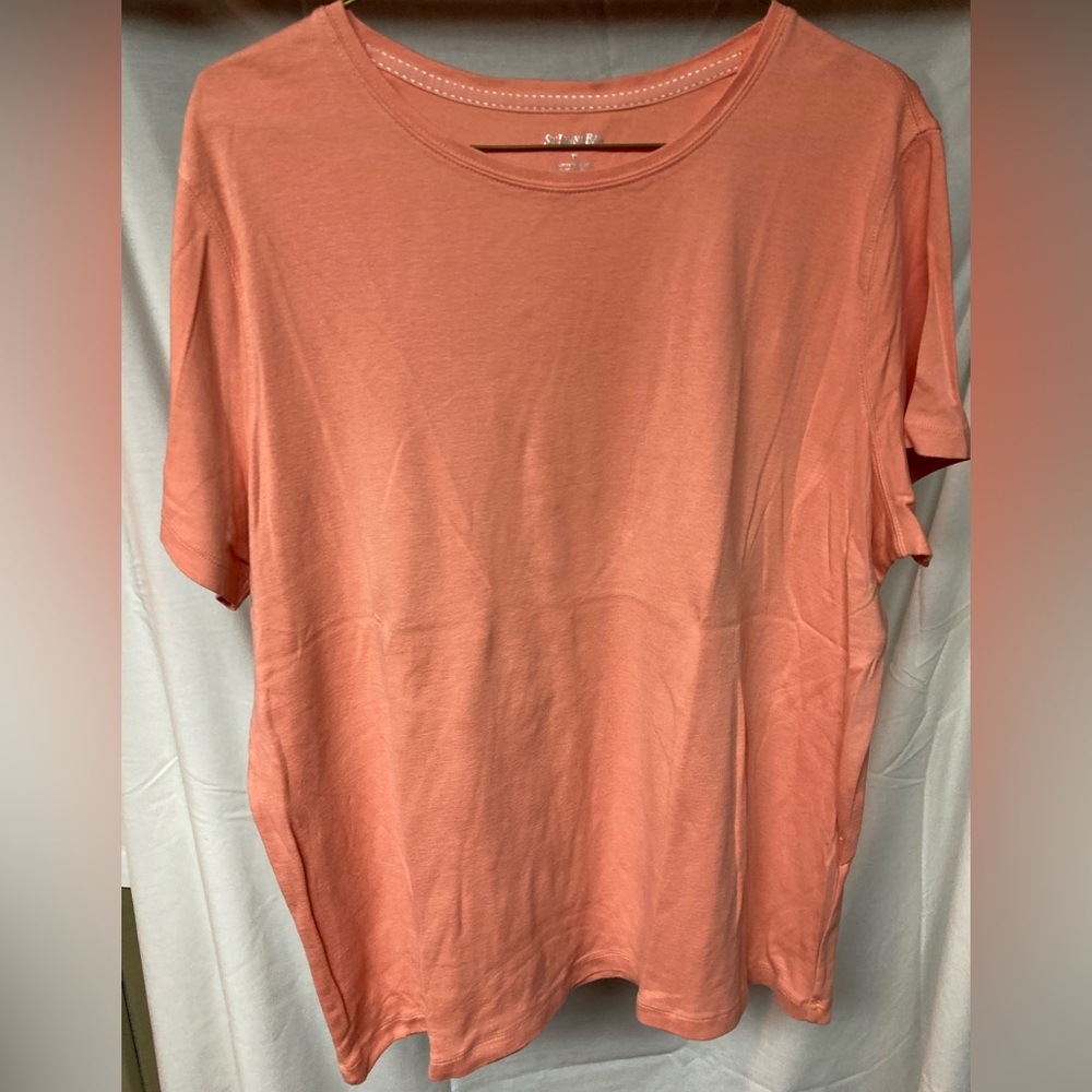 St. John's Bay Men's Short Sleeve Coral Tee
